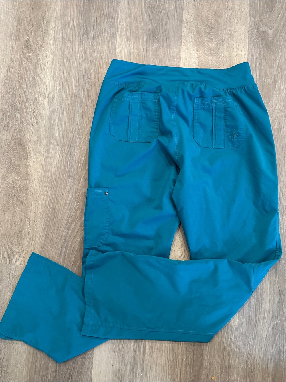 Healing Hands purple label Teal Blue cargo scrubs size M - Picture 6 of 9